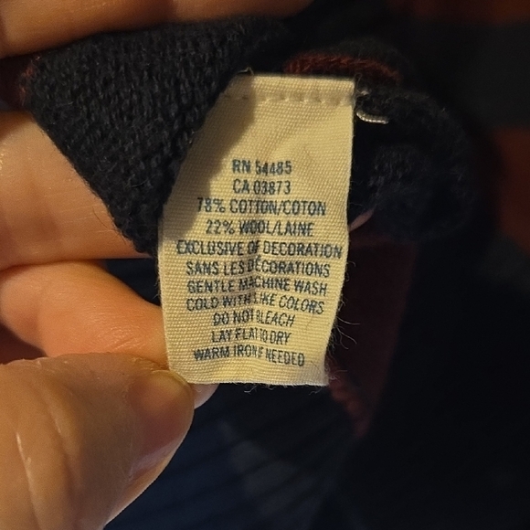 American Eagle Outfitters Men's Crewneck Sweater - Navy and Dark Red Stripes XXL - Picture 8 of 8